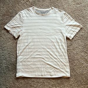 Calvin Klein White and Gray Striped Men’s Shirt